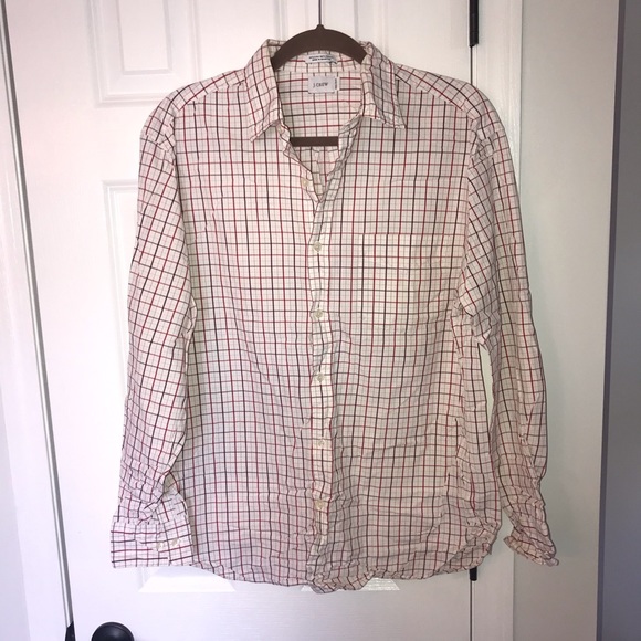J. Crew Shirt Plaid Checks 80s 2 Ply Button Up L/S